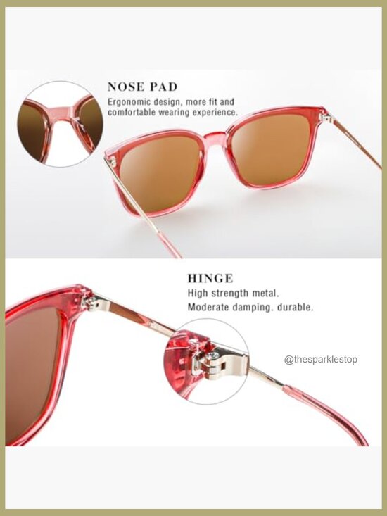 Oversized Polarized Sunglasses, Retro Square Light Weight UV400 Sun Glasses main image 7